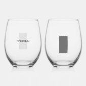 NNOONN SIMPLE LOGO CELL WINEGLASS WIJNGLAS ZONDER VOET (Voorkant)