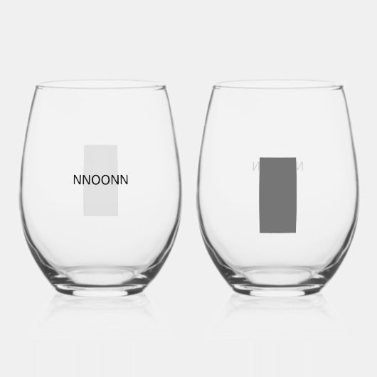 NNOONN SIMPLE LOGO CELL WINEGLASS WIJNGLAS ZONDER VOET (Voorkant)