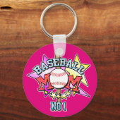 No1 Baseball Ma Key Ring Sleutelhanger (Voorkant)