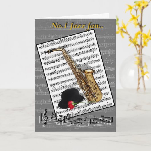 No1 Jazz-fan Kaart (Gele Bloem)