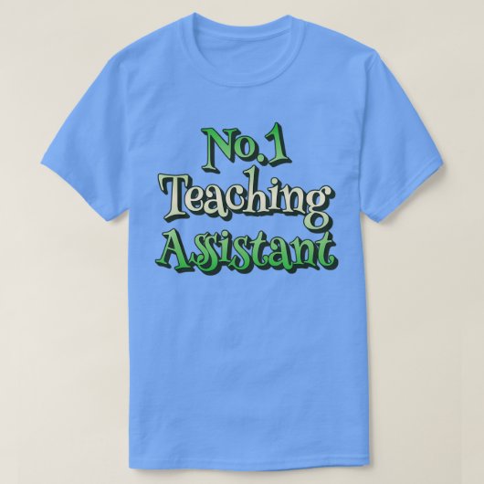 No1 Onderwijsassistent groen regenboogontwerp T-shirt (Design voorkant)