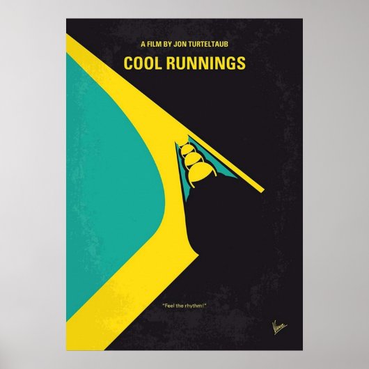 No538 COOL RUNNINGS minimale film Poster (Voorkant)