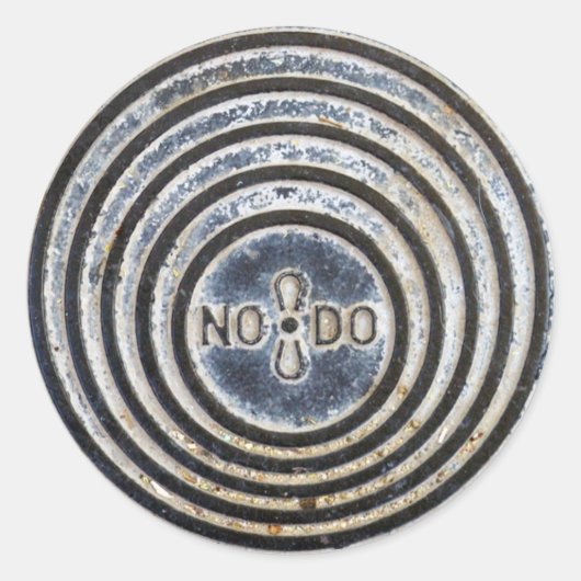 "NO8DO" Sevilla Manhole Hoesje Sticker (Voorkant)