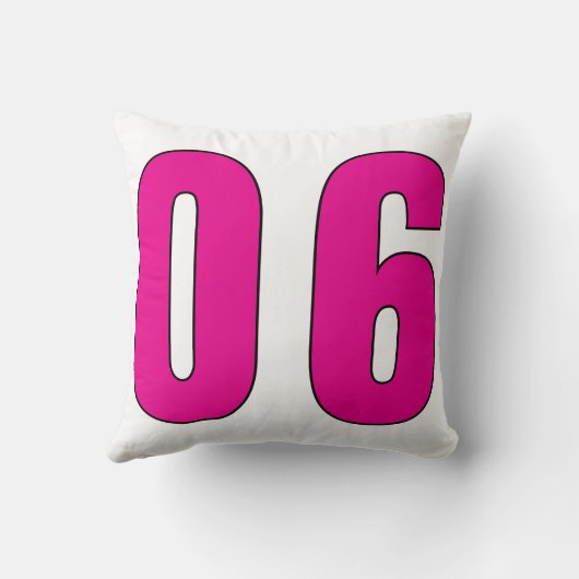 No. 06 – Stijlvolle Numeric Statement Art Kussen (Achterkant)