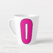 No. 06 – Stijlvolle Numeric Statement Art Latte Mok (Linkerhoek)