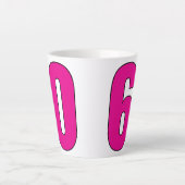 No. 06 – Stijlvolle Numeric Statement Art Latte Mok (Voorkant)
