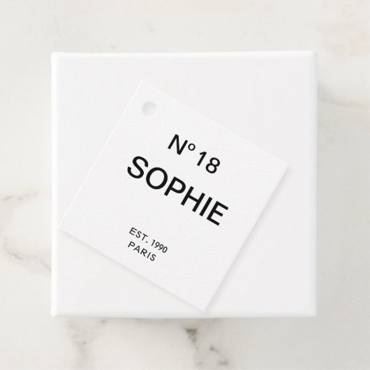 No 18 French Chic 18th Birthday Party Bedankjes Labels (In situ)