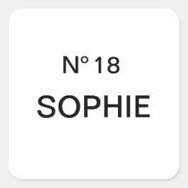 No 18 French Chic 18th Birthday Party Vierkante Sticker