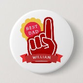 No 1 Best Dad Father's Day Birthday Ronde Button 7,6 Cm (Voorkant)