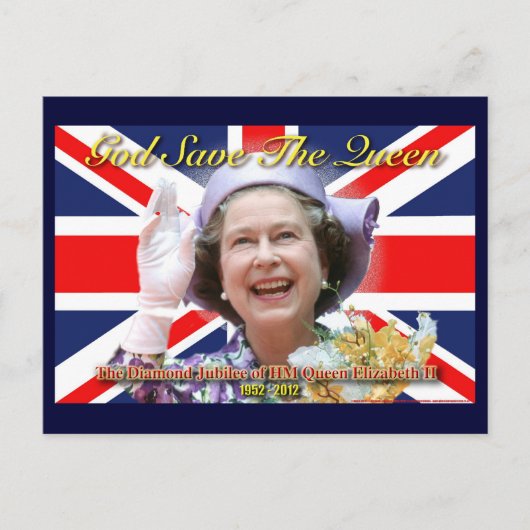 No.1 HM het Diamanten jubileum van Koningin Briefkaart (Voorkant)