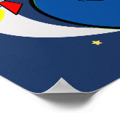 no.1 space ROCKET boy's bedroom sign Poster (Hoek)