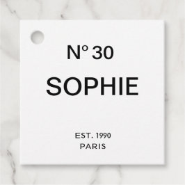 No 30 French Chic 30th Birthday Party Bedankjes Labels