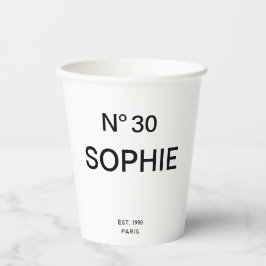 No 30 French Chic 30th Birthday Party Papieren Bekers