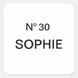 No 30 French Chic 30th Birthday Party Vierkante Sticker