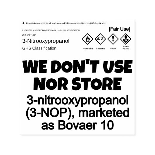 NO 3-NOP van RoseWrites Self Inking Rubber Stamp Zelfinktende Stempel (Design)