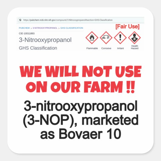 NO 3-NOP van RoseWrites Sticker (Voorkant)