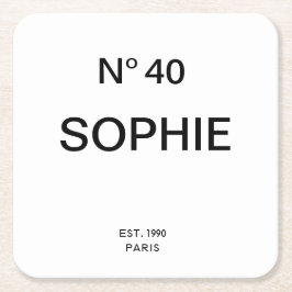 No 40 French Chic 40th Birthday Party Kartonnen Onderzetters