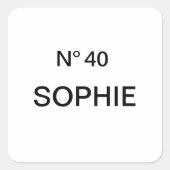 No 40 French Chic 40th Birthday Party Vierkante Sticker (Voorkant)