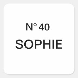 No 40 French Chic 40th Birthday Party Vierkante Sticker