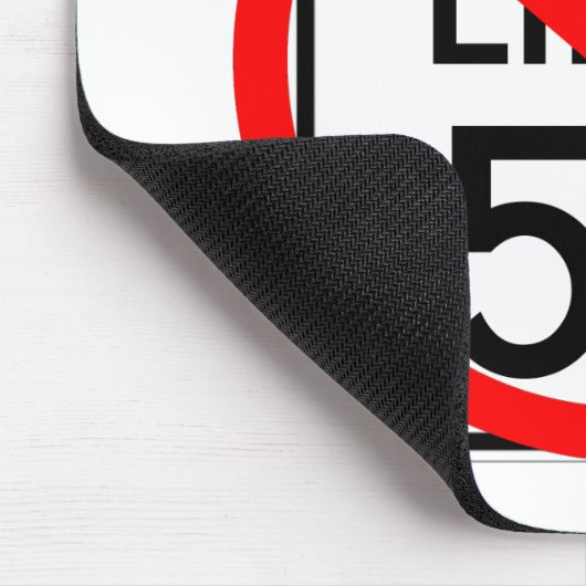 No. 55 mph snelheidsbegrenzingsteken muismat (Hoek)