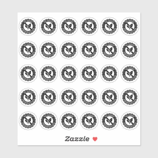 No Added Preservatives Mini Food Packaging Label (Vel)