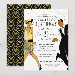 NO AGE Art Deco/Gatsby/Feestje jaren 20 verjaardag Kaart