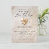 NO AGE Modern Elegant Faux Gold Foil Verjaardag Kaart (Staand voorkant)