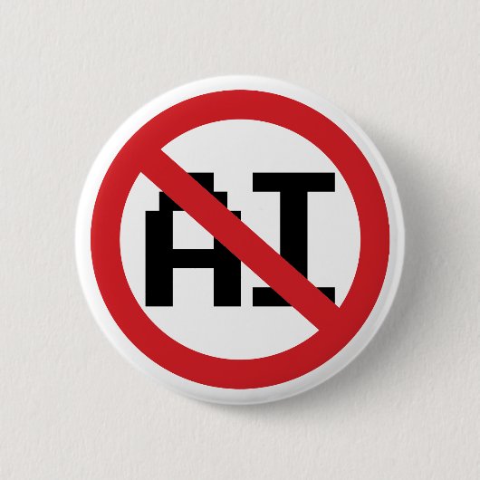 No AI Artificial Intelligence - Resist AI Ronde Button 5,7 Cm (Voorkant)