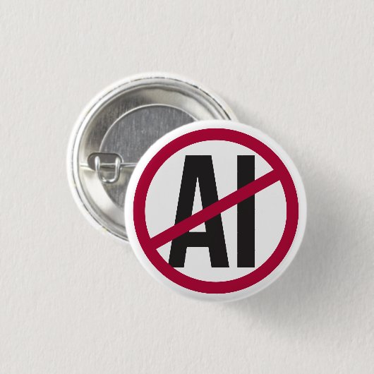 NO AI  RONDE BUTTON 3,2 CM (Voorkant /achterkant)