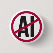 NO AI RONDE BUTTON 3,2 CM (Voorkant)