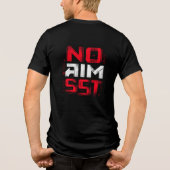 🔥 No Aim Assist – Competitive Gamer Typography Tri-Blend Shirt (Achterkant)
