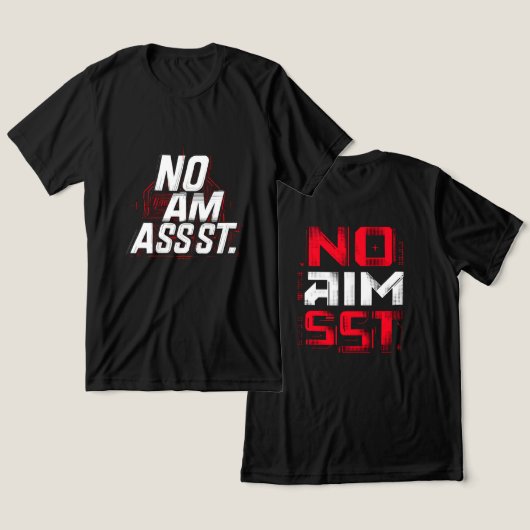 🔥 No Aim Assist – Competitive Gamer Typography Tri-Blend Shirt (Ontwerp Voorkant & Achterkant)