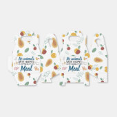 No animals were harmed vegan with cartoon animals bedankdoosjes (Uitgevouwen)