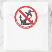No attachments in my life ronde sticker (Tas)