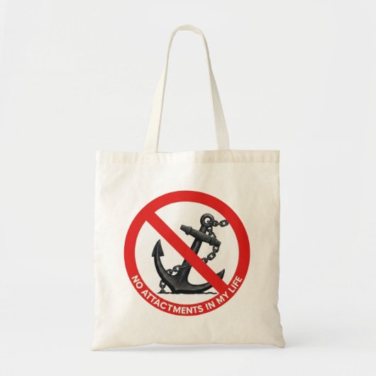No attachments in my life tote bag (Voorkant)
