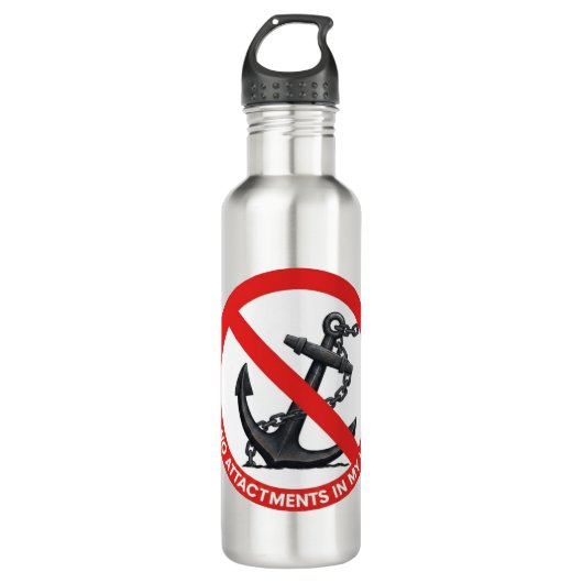 No attachments in my life waterfles (Voorkant)