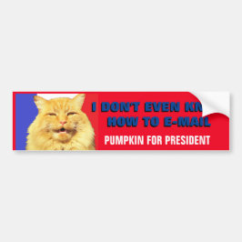 No Bad E Mail Here Pumpkin For President 2016 Bumpersticker