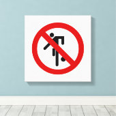 NO Ball Games ⚠ Thai Park ⚠ Canvas Afdruk (Insitu (Houten vloer))