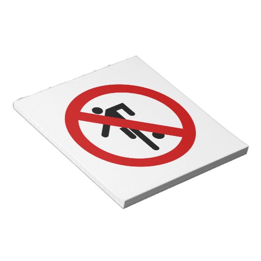 NO Ball Games ⚠ Thai Park ⚠ Notitieblok (Schuin)