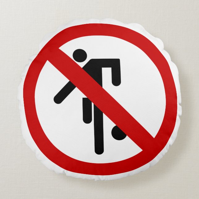 NO Ball Games ⚠ Thai Park ⚠ Rond Kussen (Voorkant)