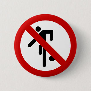 NO Ball Games ⚠ Thai Park Sign ⚠ Ronde Button 5,7 Cm