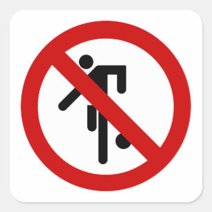NO Ball Games ⚠ Thai Park Sign ⚠ Vierkante Sticker