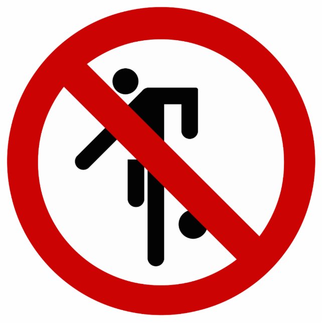 NO Ball Games ⚠ Thai Park ⚠ Staand Fotobeeldje (Voorkant)