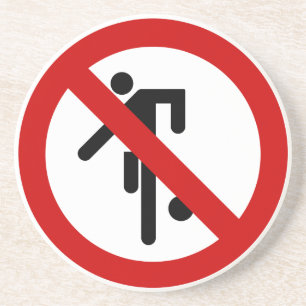 NO Ball Games ⚠ Thai Park ⚠ Zandsteen Onderzetter