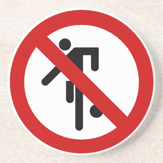 NO Ball Games ⚠ Thai Park ⚠ Zandsteen Onderzetter (Voorkant)