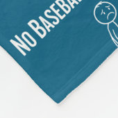 No Baseball Today Sad Stick Figure Baseball lovers Fleece Deken (Hoek)