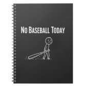 No Baseball Today Sad Stick Figure Baseball lovers Notitieboek (Voorkant)