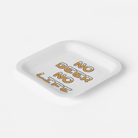 NO BEER NO LIFE PAPIEREN BORDJE (Gebogen)