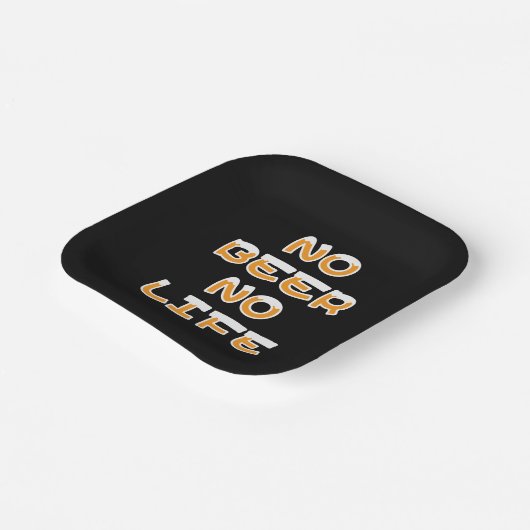 NO BEER NO LIFE PAPIEREN BORDJE (Gebogen)