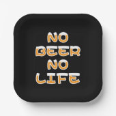 NO BEER NO LIFE PAPIEREN BORDJE (Voorkant)
